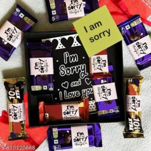 i’m sorry gift hamper | chocolate gift with message card | apology gift for girlfriend, boyfriend, husband, wife, friend – love & sorry gift pack